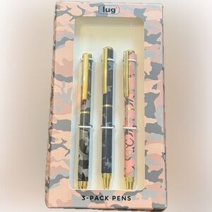 Lug Camo Pen Set with Gold Accents. “Camo Pink”. New in Box